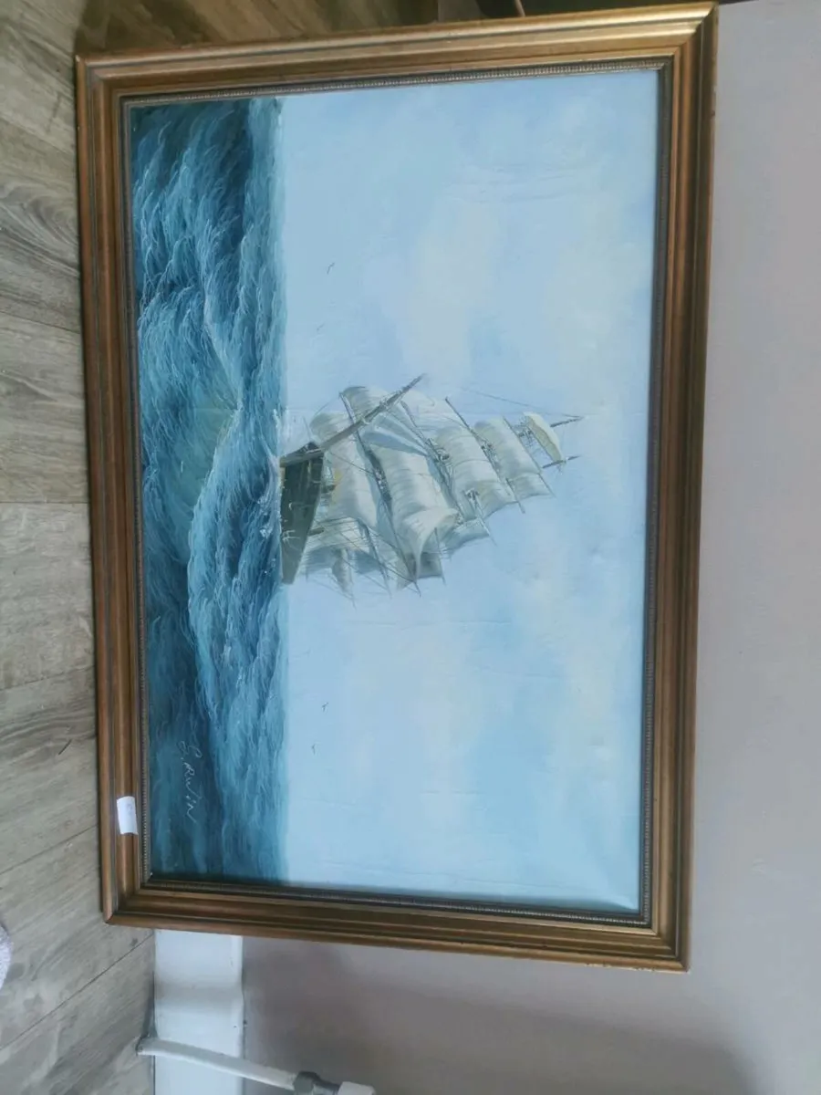 Vintage ship panting - Image 2