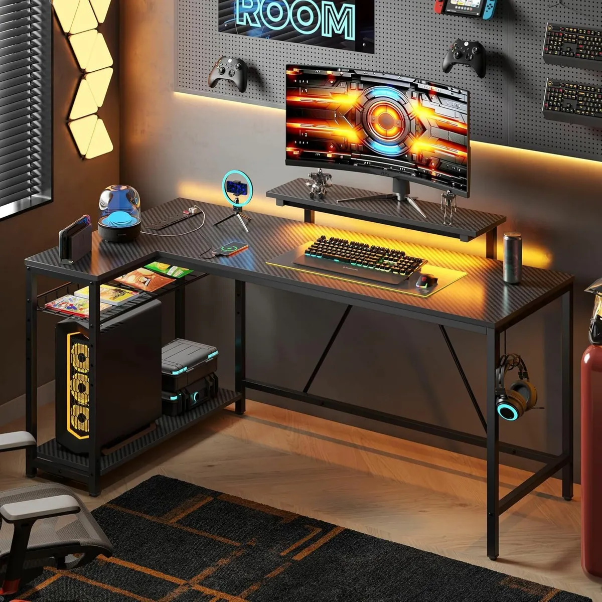 147cm L-Shaped LED Strip Lights Office deskGaming - Image 2