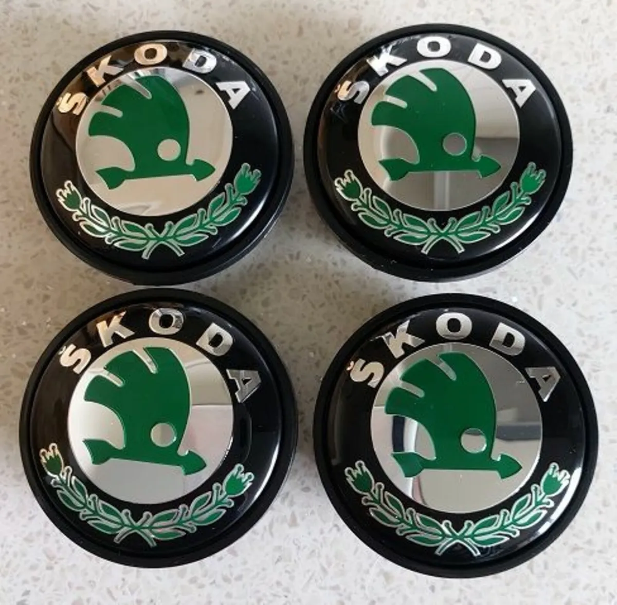 4 x Skoda Caps For VW Wheels - FREE POST - Image 1