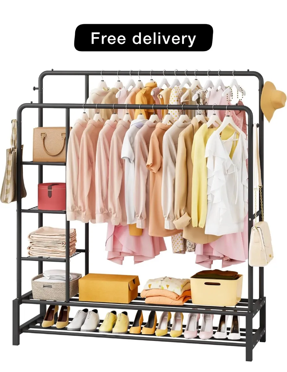 Wide Clothes Rail, 66.9 * 47.2 inch Clothing Rack - Image 1