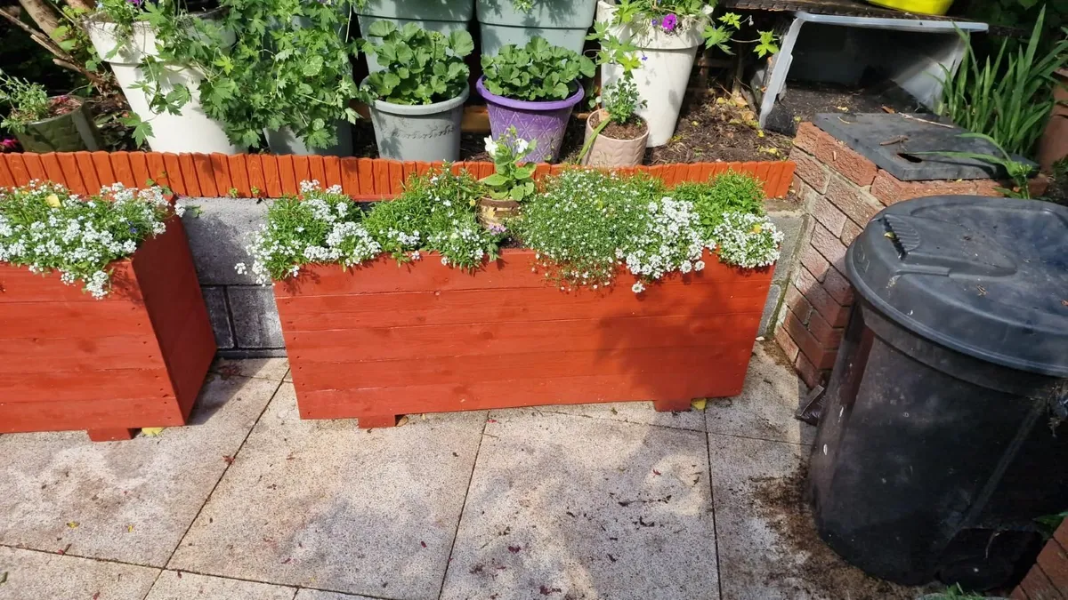 Custom Wooden Outdoor Planter - Image 2