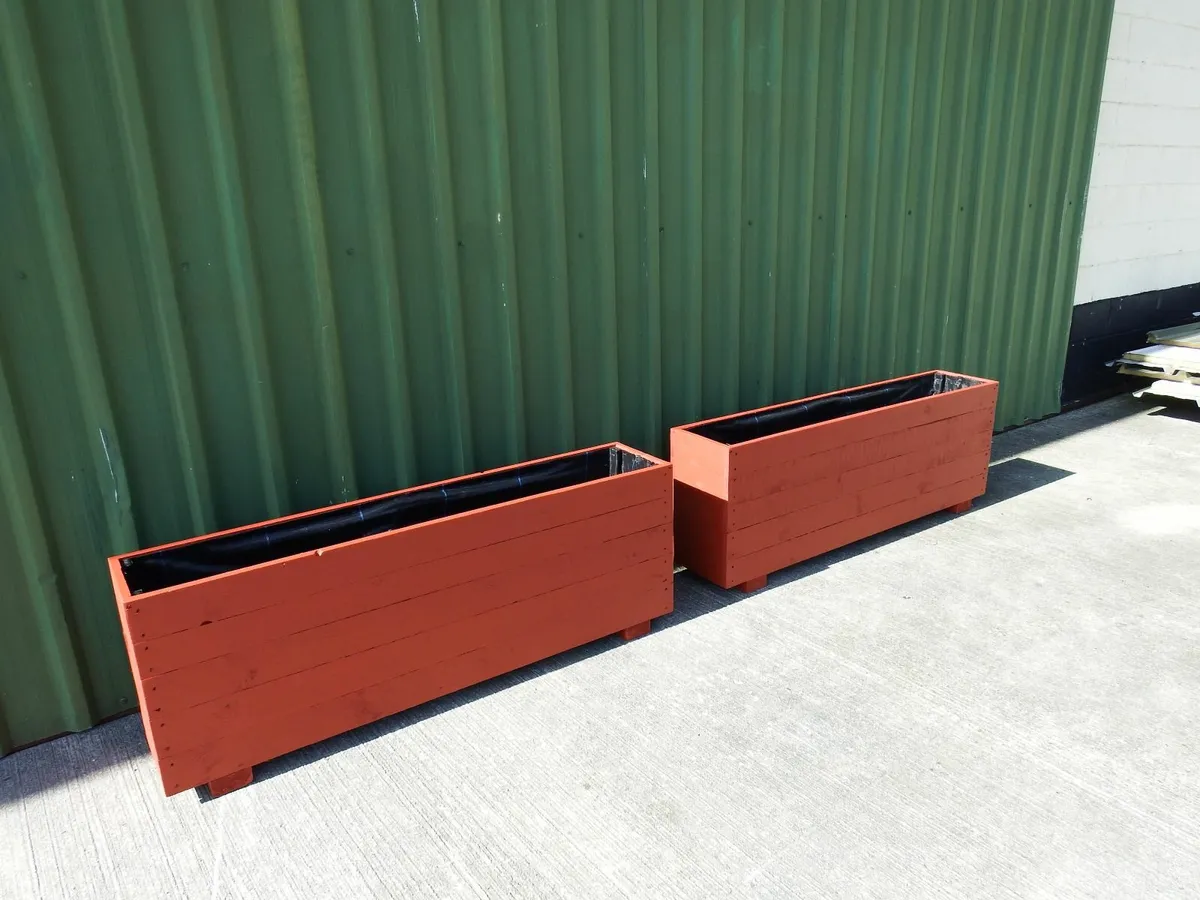 Custom Wooden Outdoor Planter - Image 3