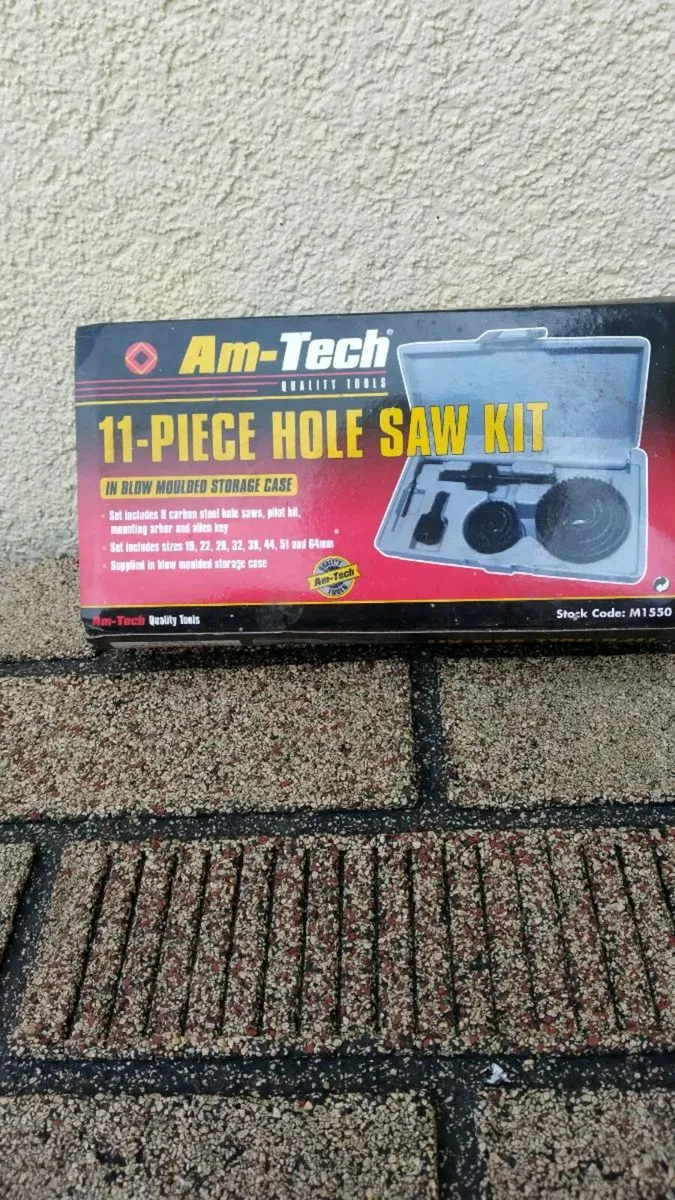 Am-Tech 11 piece hole saw kit - Image 1