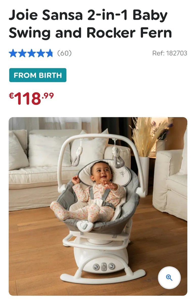 Baby swing and rocker 2 in 1