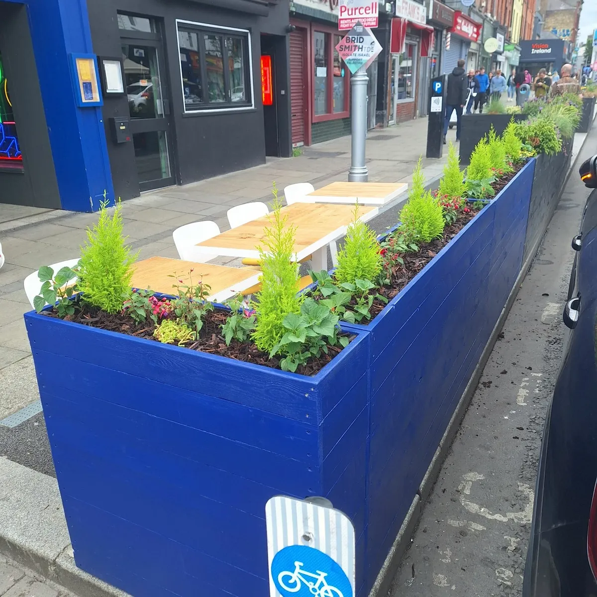 Restaurant Custom Wooden Outdoor Planter - Image 1