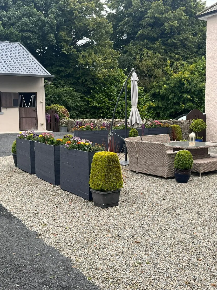 Custom Wooden Outdoor Planter - Image 2