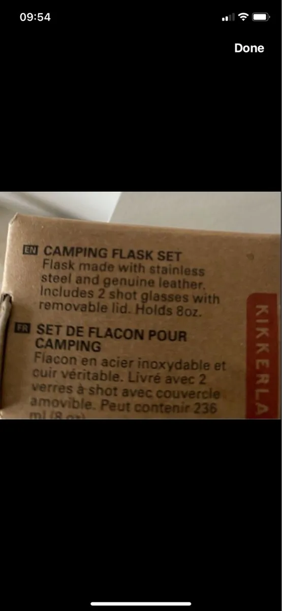 Stainless Steel & Leather Flask Set - Image 3