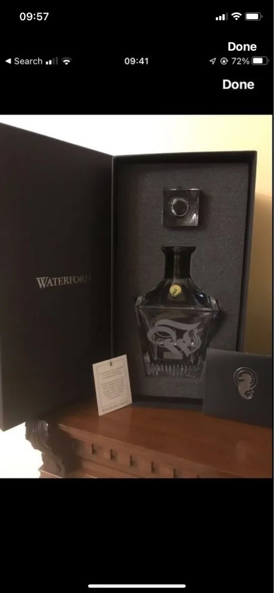 New Waterford Crystal Short Stories Bond Decanter - Image 1