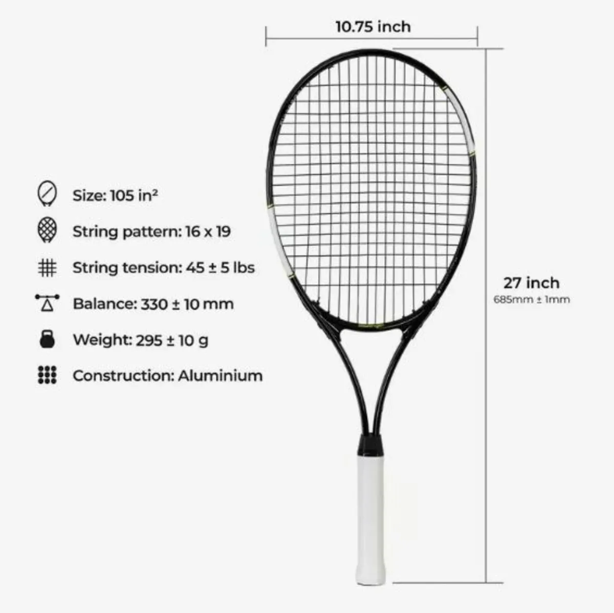 2 Tennis Racket + 4 Tennis Balls - Image 2