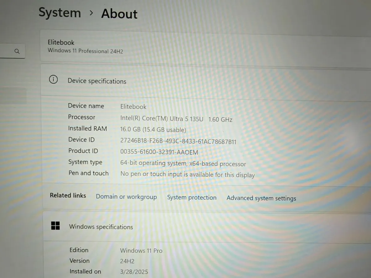 HP Elitebook 830 G11 | Intel Ultra 5 | 16GB | 256G - Image 4