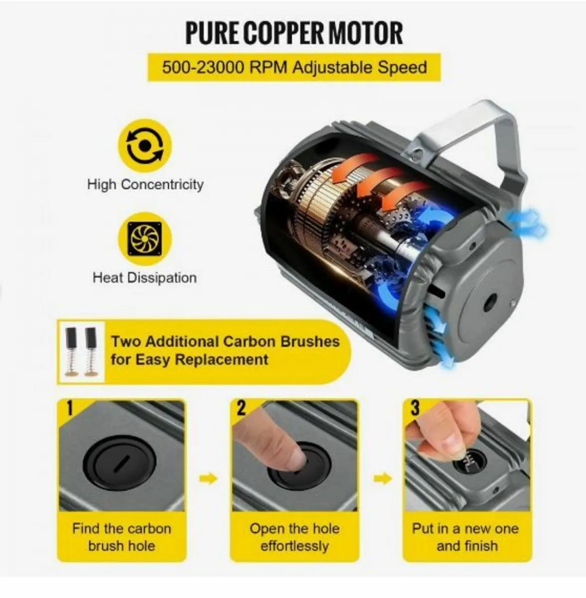 Flex Shaft Grinder 780W Rotary Tool - Image 4