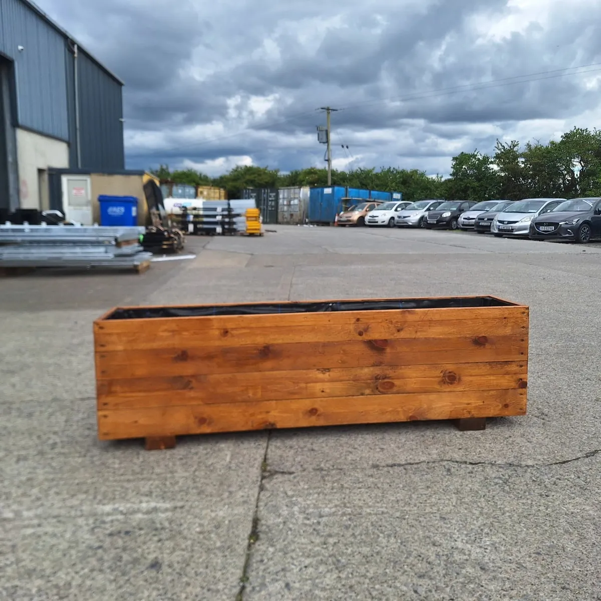 Handmade Wood Planter Box - Image 2