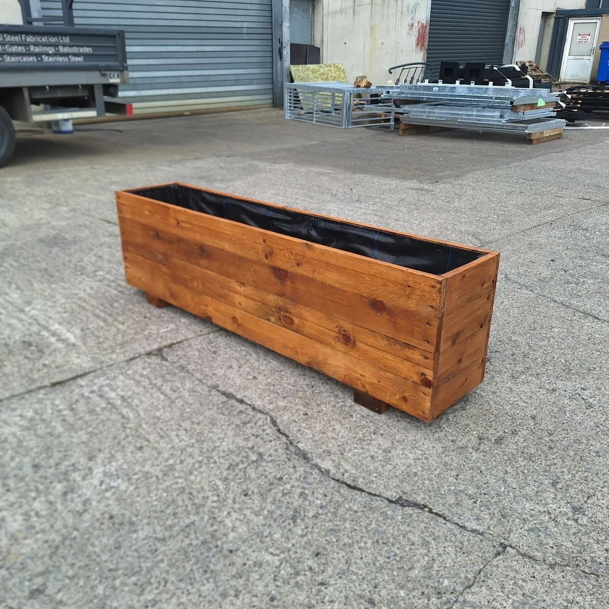 Handmade Wood Planter Box - Image 4