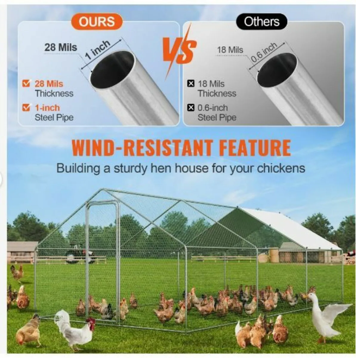 Large Metal Chicken Coop - Image 2