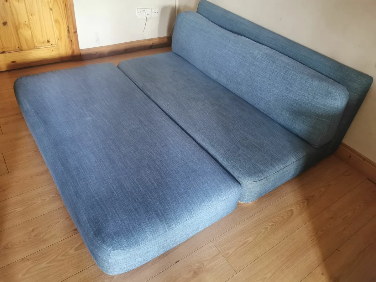 Comfortable sofa bed Denim - Image 4