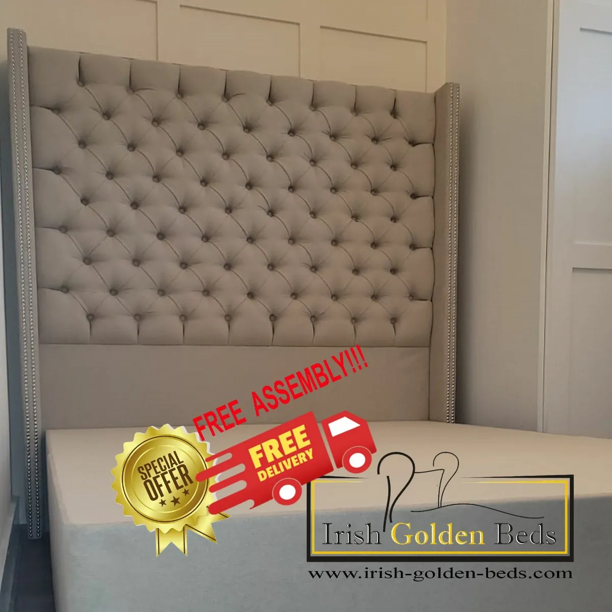 bed frame and headboard, free delivery - Image 1