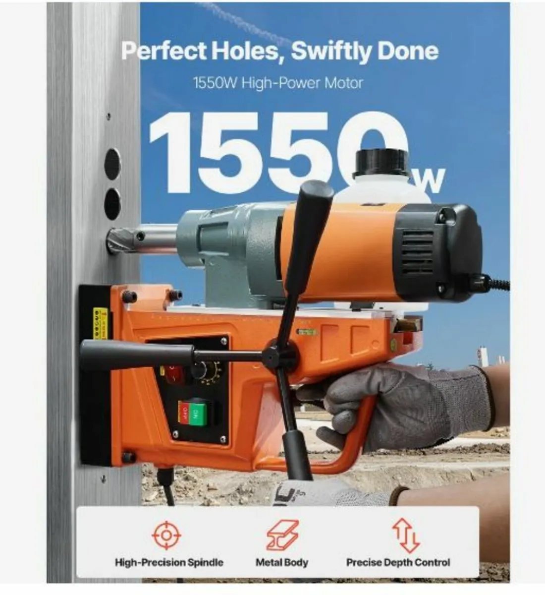 Magnetic Drill 1550W 2922lbf/13000N - Image 2