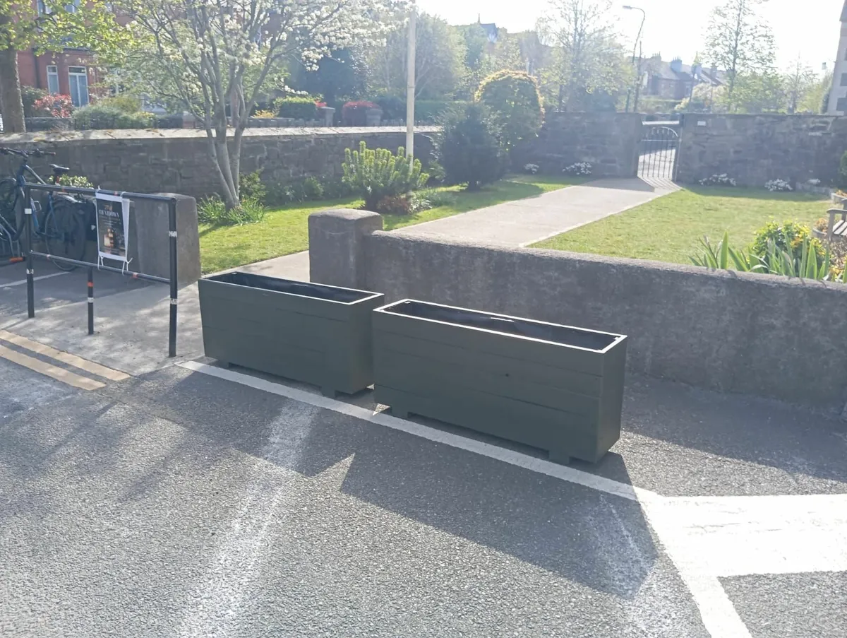 Custom Wooden Outdoor Planter - Image 1