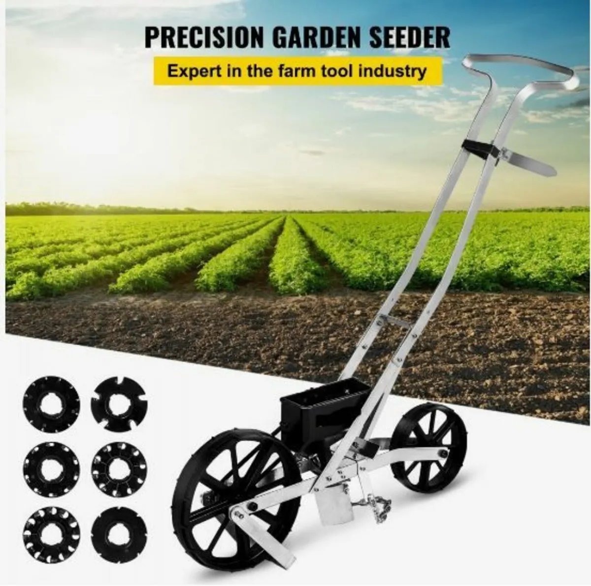 Garden Seeder, Metal Precision Garden Push - Image 2