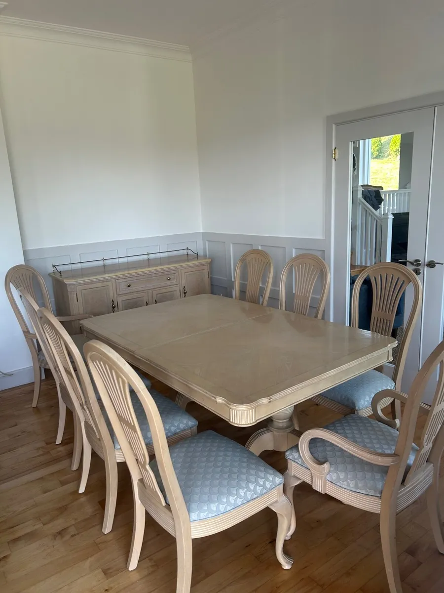 Dining table with chairs and cabinet for sale - Image 3