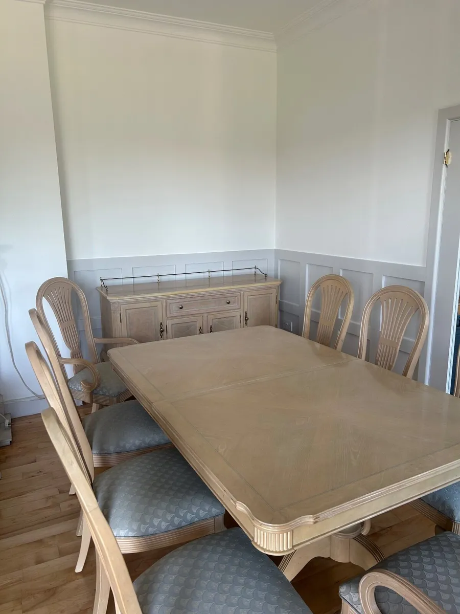 Dining table with chairs and cabinet for sale - Image 4