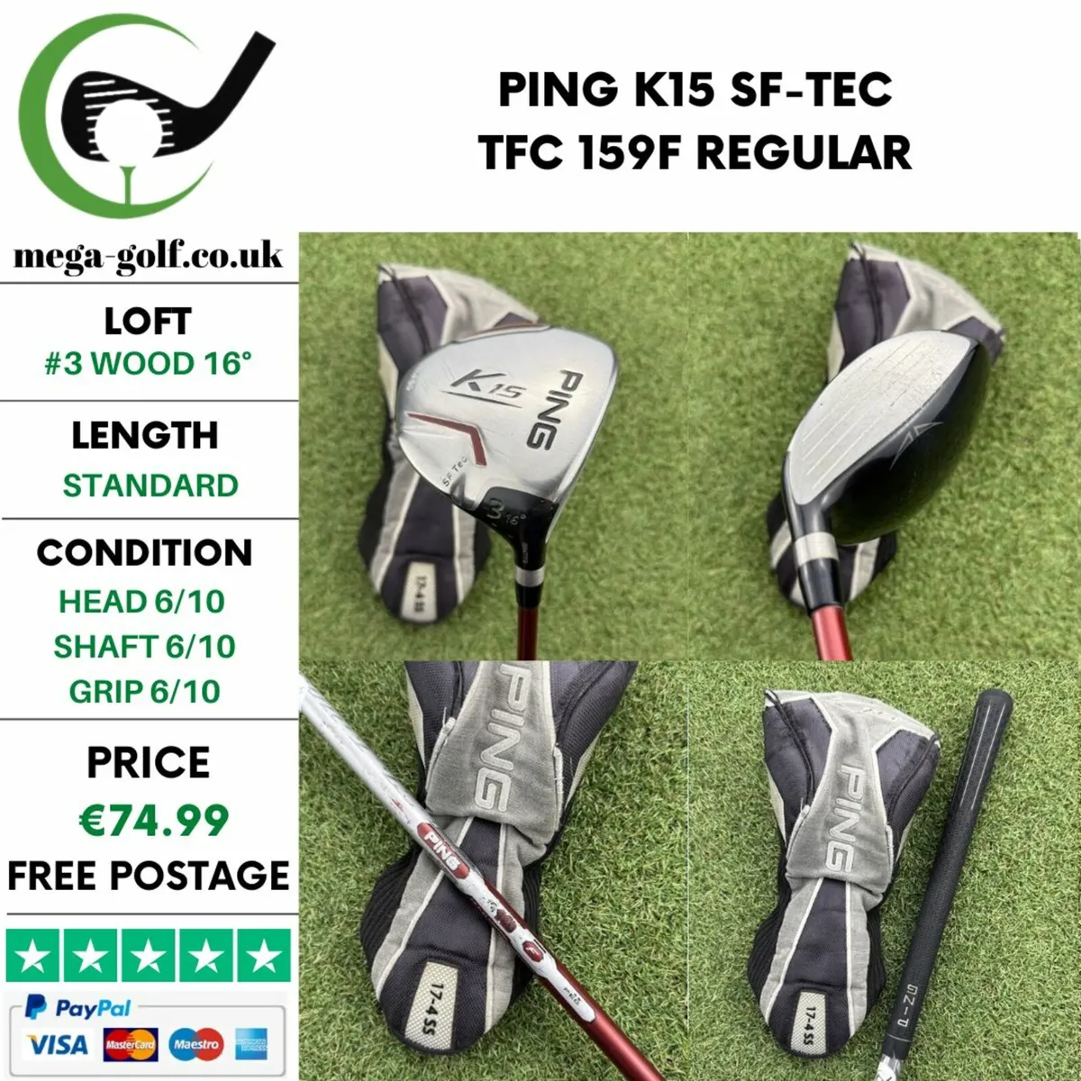 PING K15 SF-TEC #3 WOOD 16° / TFC 159F REGULAR - Image 1