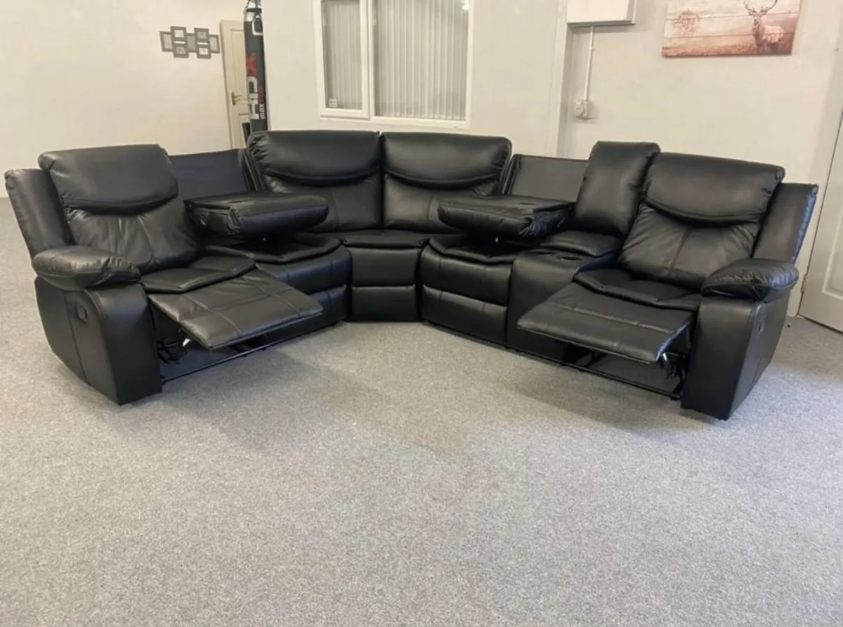 Valeria leather Couch 3/2 - Image 1