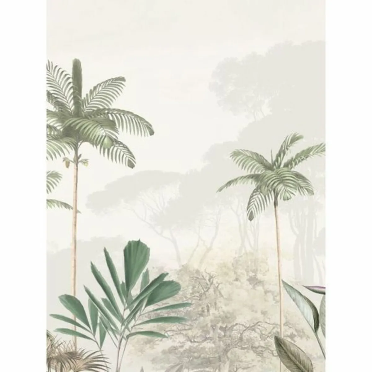 Wall Hanging Jungle Beige Green Fabric 90x130 Cm - Image 2