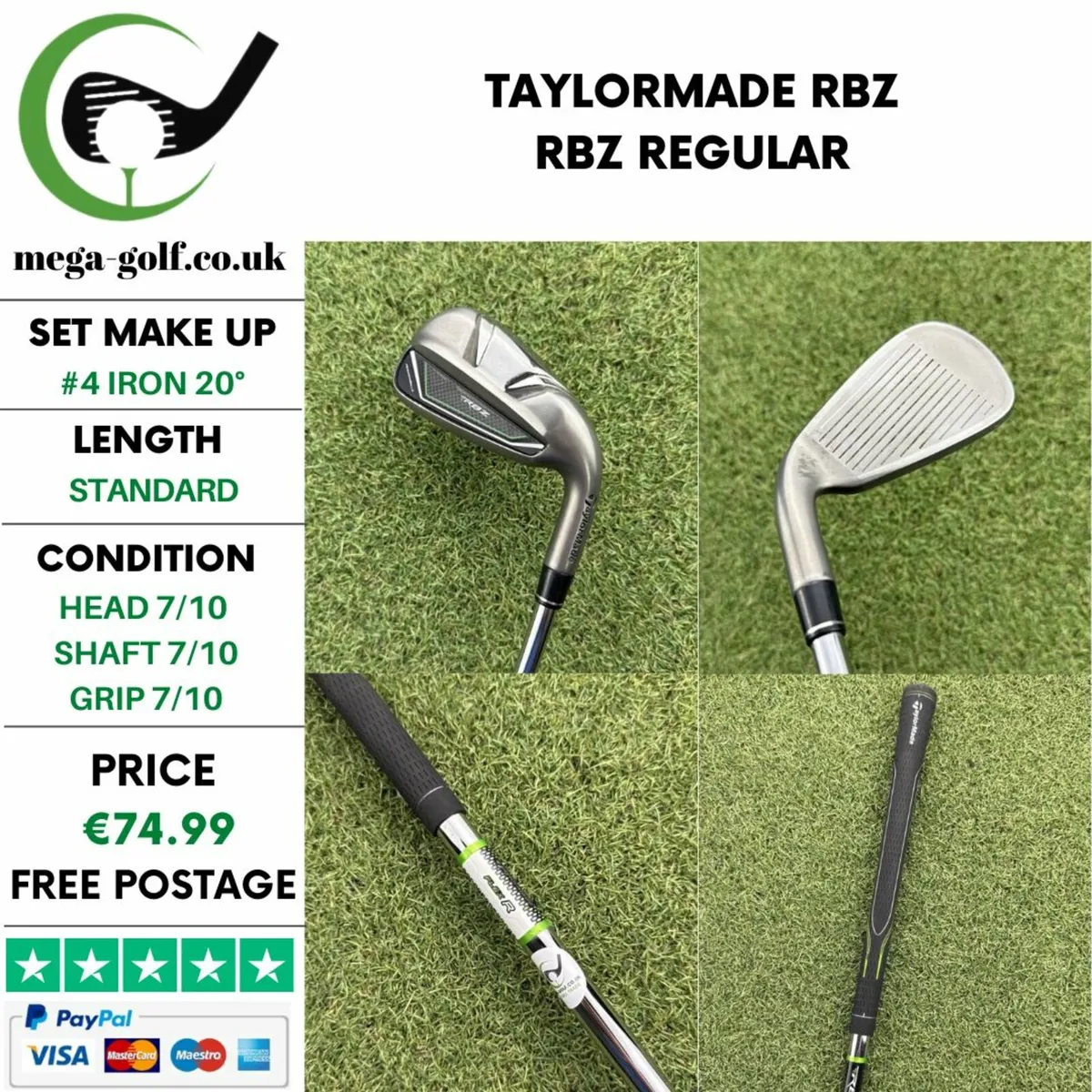 TAYLORMADE RBZ #4 IRON 20° / RBZ REGULAR - Image 1