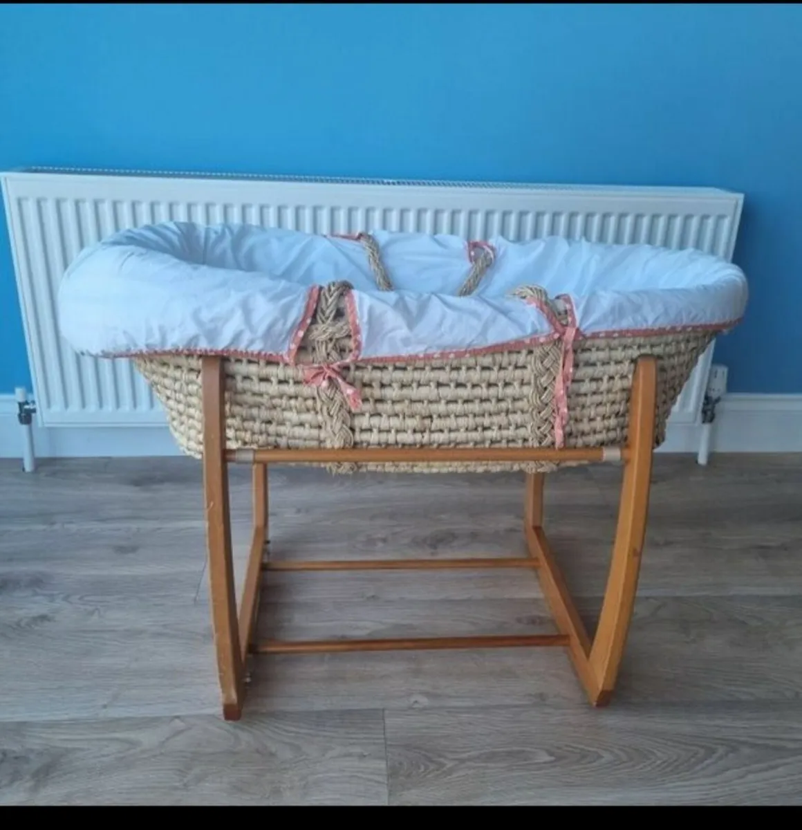 Moses Basket with Stand (Also a rocker) - Image 1