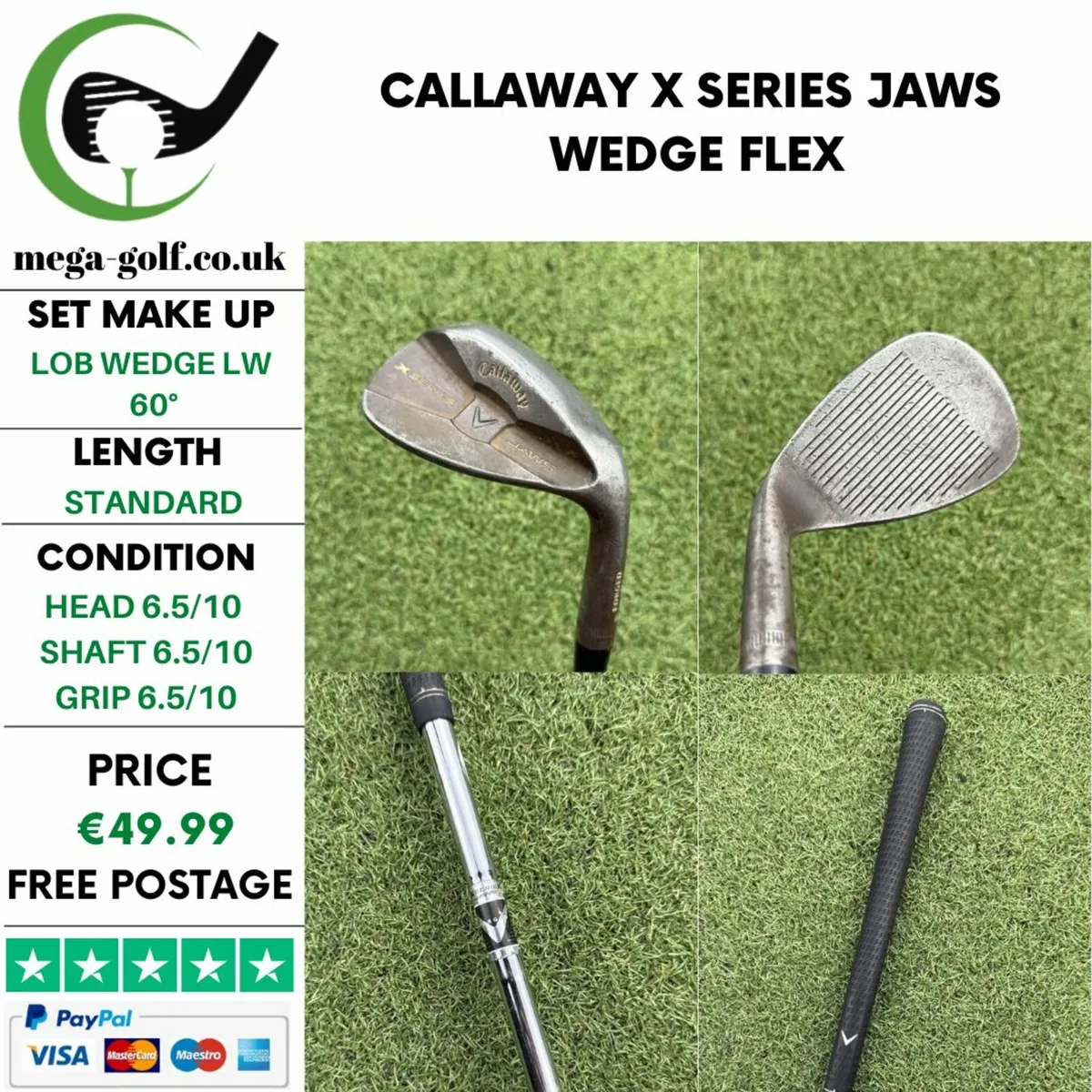 CALLAWAY X SERIES JAWS WEDGE LW 60° / WEDGE FLEX - Image 1