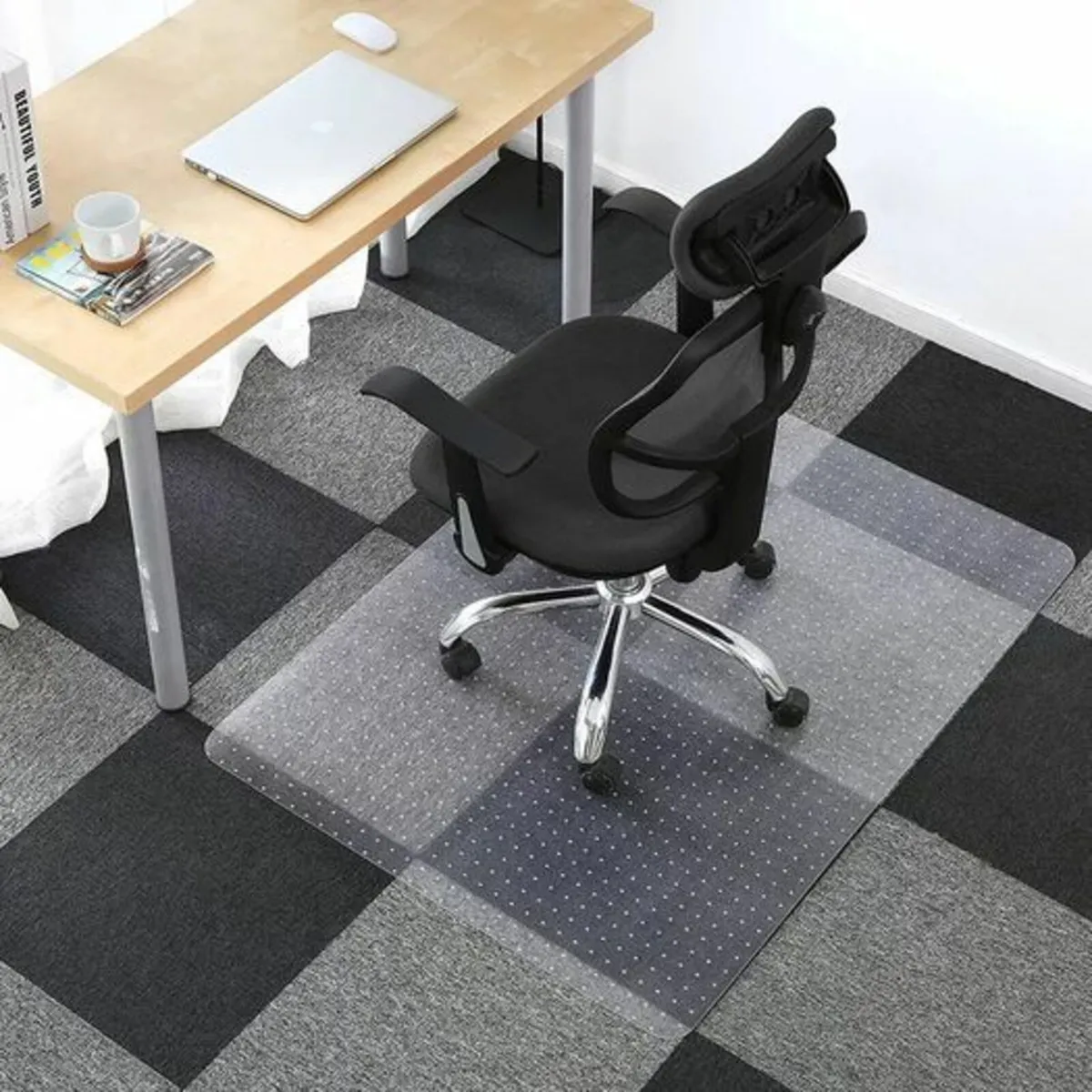 Low Pile Carpet Straight Rectangular Chair Mat - Image 4