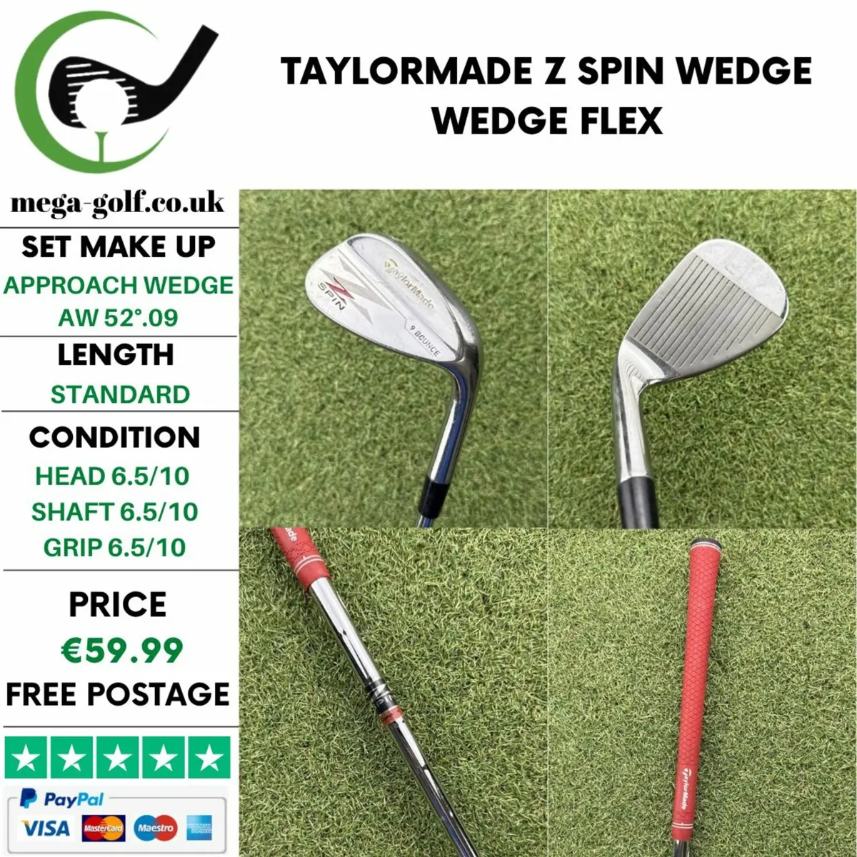 TAYLORMADE Z SPIN WEDGE AW 52°.09 / WEDGE FLEX - Image 1