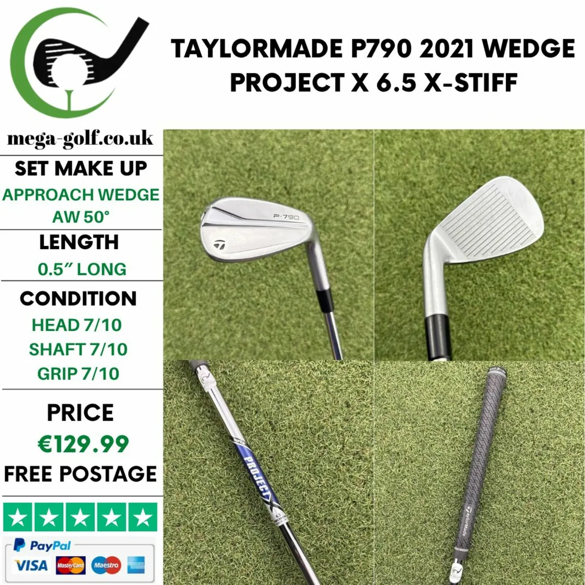 TAYLORMADE P790 2021 WEDGE AW 50° / X-STIFF - Image 1