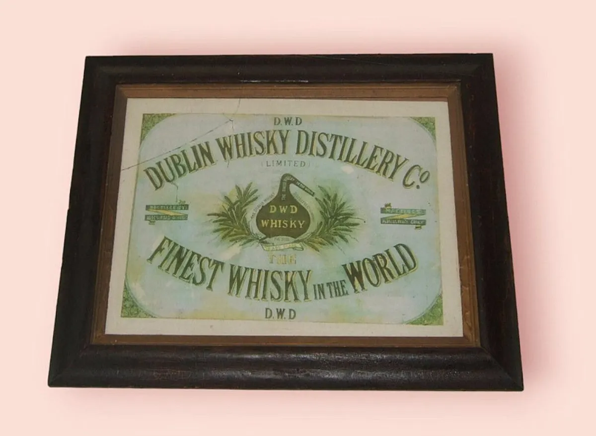 Vintage D.W.D Pot Still Whiskey Framed Advert - Image 2