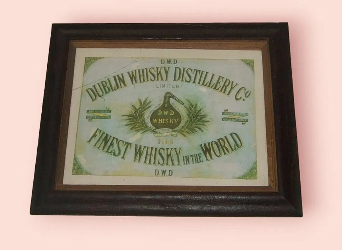 Vintage D.W.D Pot Still Whiskey Framed Advert - Image 3