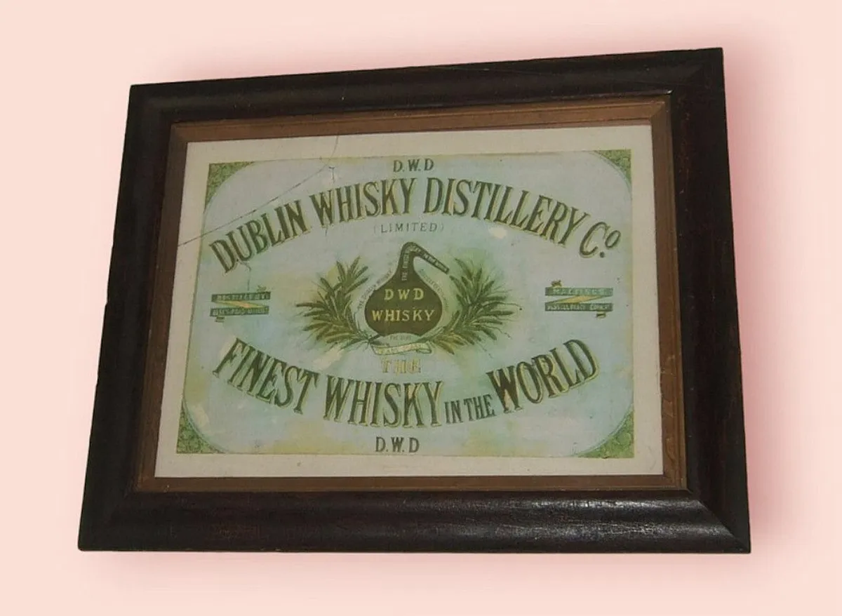 Vintage D.W.D Pot Still Whiskey Framed Advert - Image 4