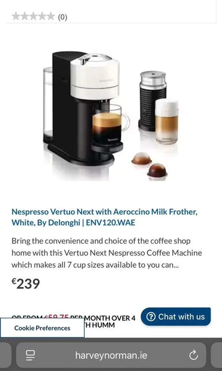 Nespresso Coffee machine with frother - Image 3