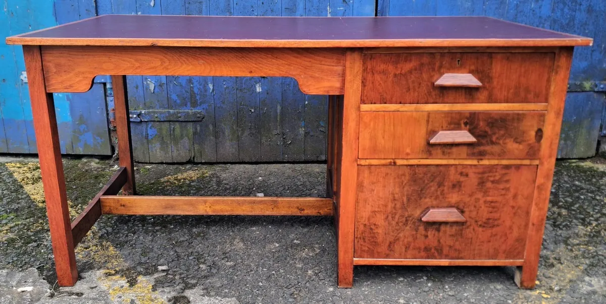 Vintage Oak Desk - Image 1