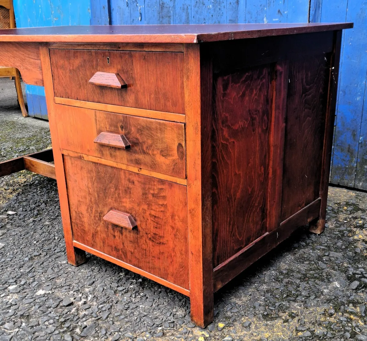 Vintage Oak Desk - Image 4
