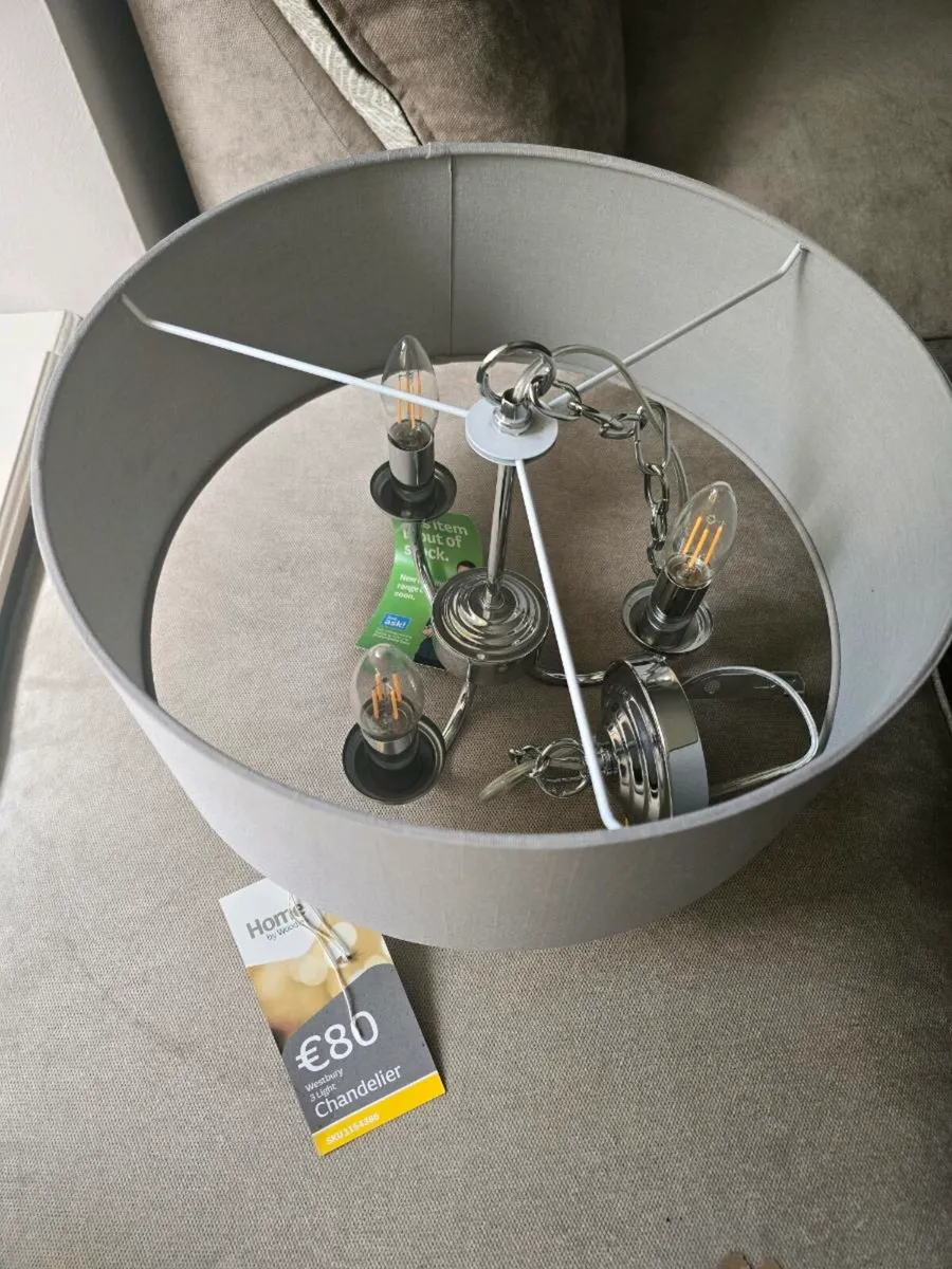 Westbury 3 light chandelier. New with tags - Image 1