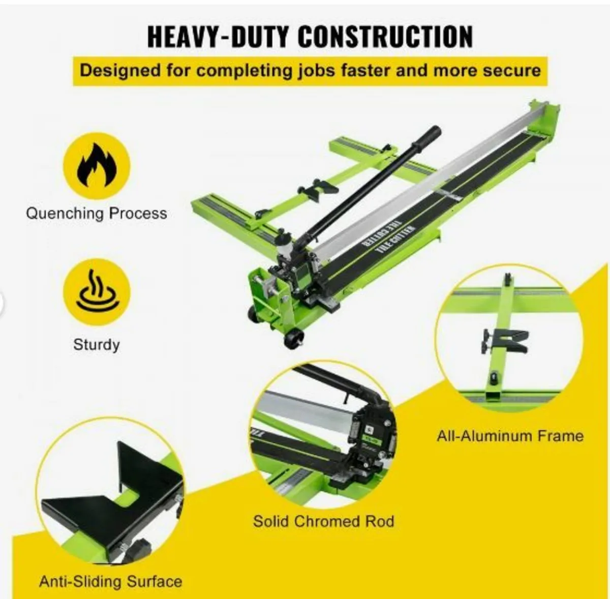Tile Cutter 47-Inch Manual Tile Cutter 1.4-Inch - Image 4