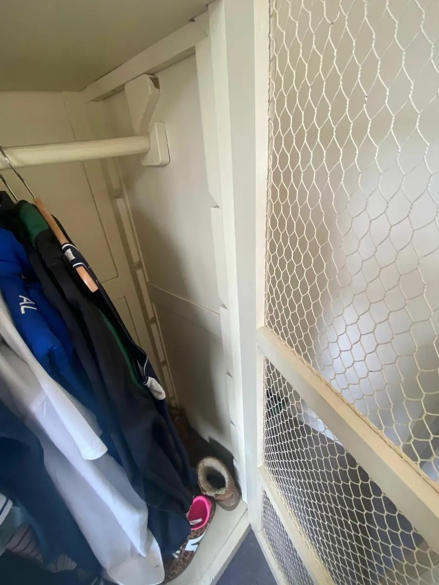 French Wood and Chicken Wire Armoire/Cabinets - Image 3
