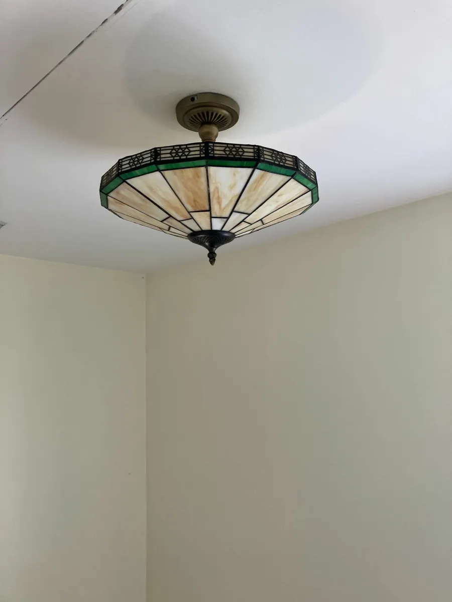 Ceiling light fixture - Tiffany stained glass - Image 3