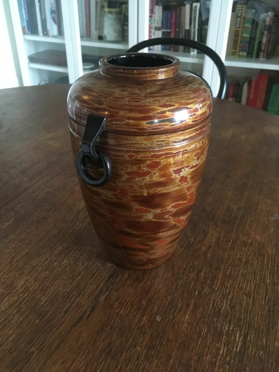 Japanese Wooden Lacquer Vase - Image 1
