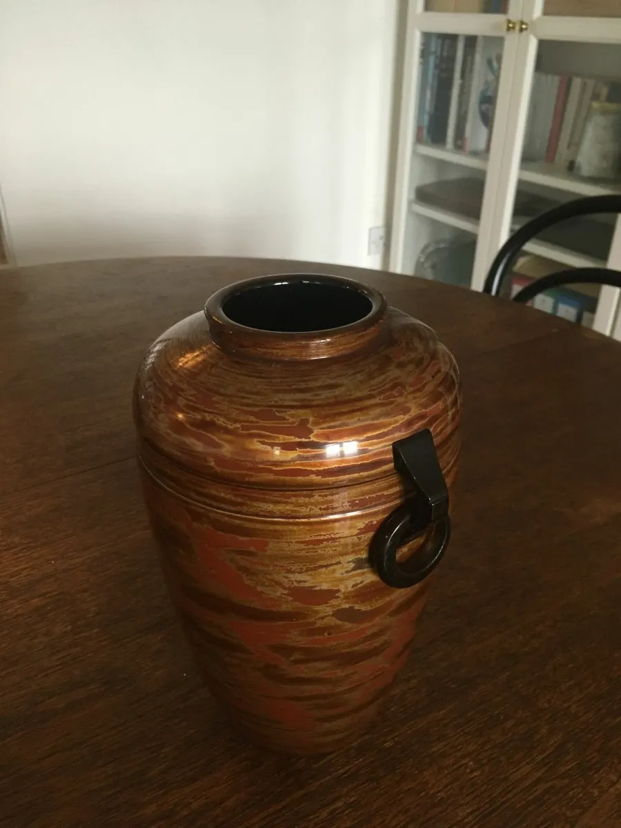 Japanese Wooden Lacquer Vase - Image 2