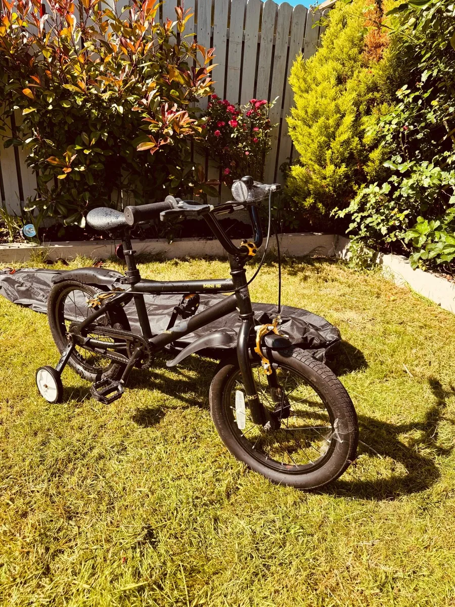 Kids 16 inch bike with large bike cover - Image 1