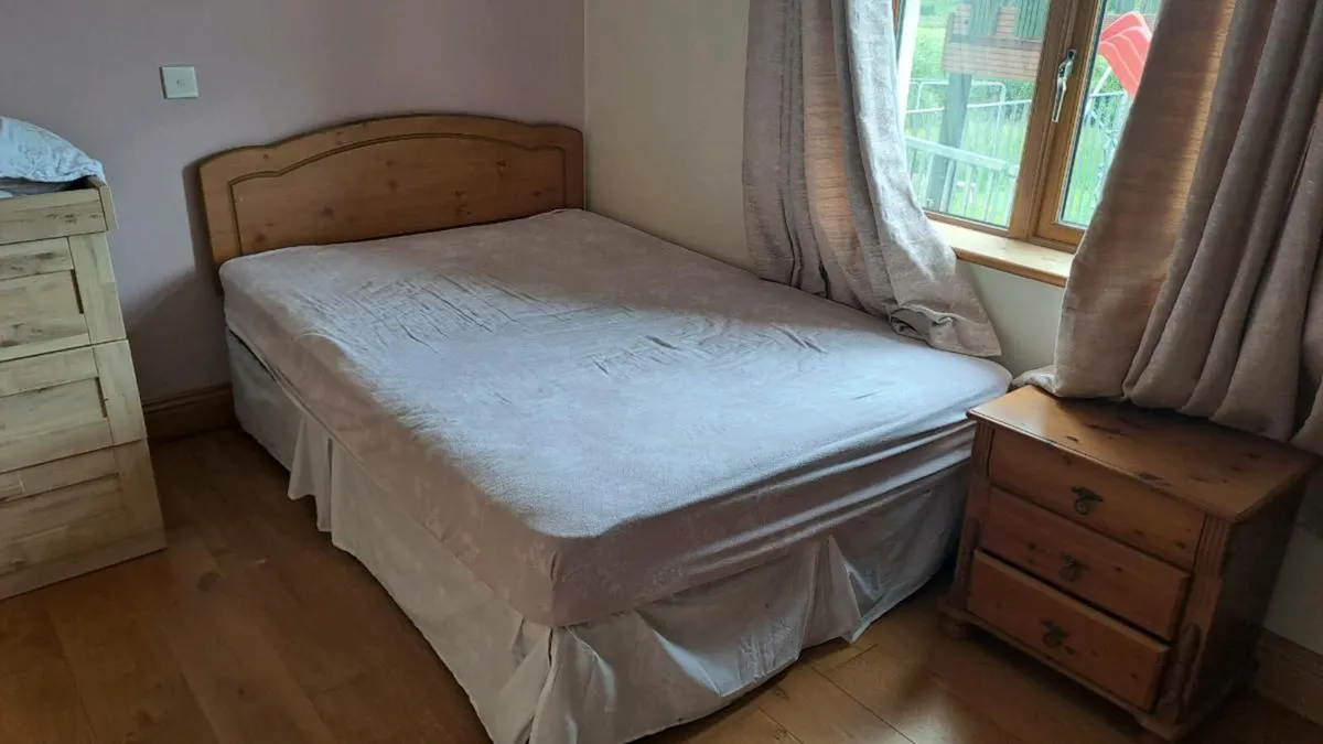 Double bed and mattress - Image 1