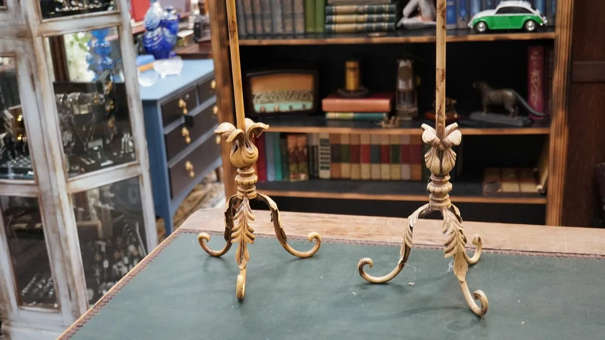 Pair of Vintage Tall Candle Holders - Image 3