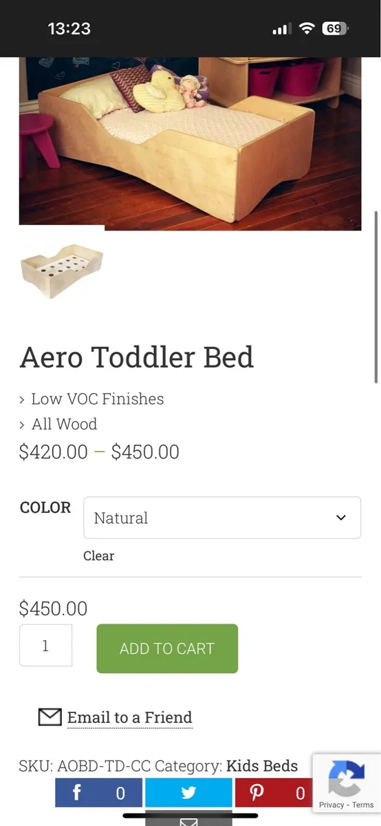 Sodura Aero Toddler Bed - Image 2